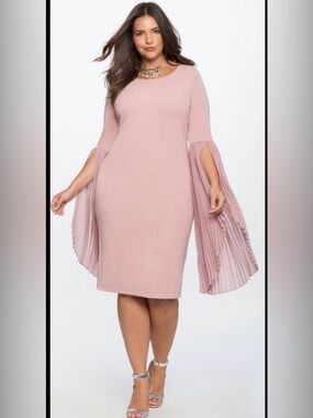 eloquii lace evening dress with pleated skirt Eloquii + Lace Evening Dress with Pleated Skirt